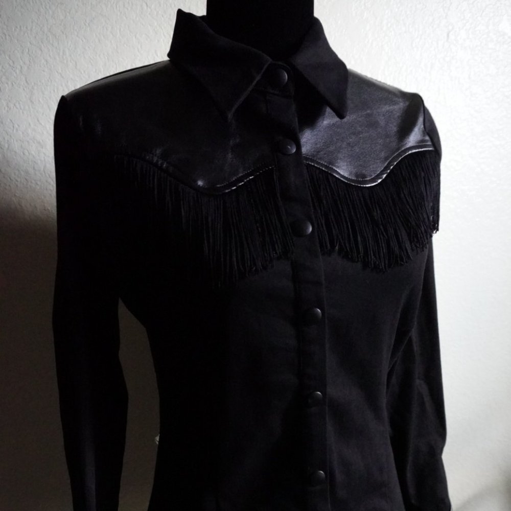 KATAKOMB DONNA WESTERN SHIRT IN BLACK